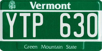 VT license plate YTP630