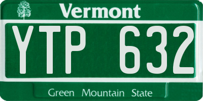 VT license plate YTP632