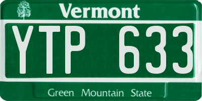 VT license plate YTP633
