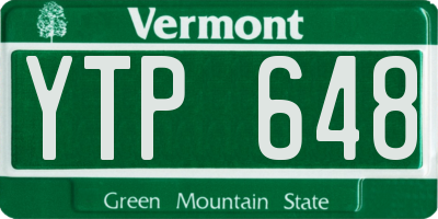 VT license plate YTP648