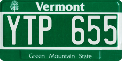 VT license plate YTP655