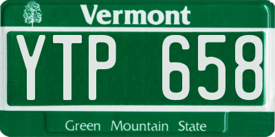 VT license plate YTP658