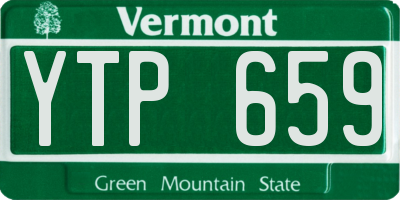 VT license plate YTP659