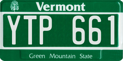 VT license plate YTP661