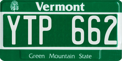 VT license plate YTP662