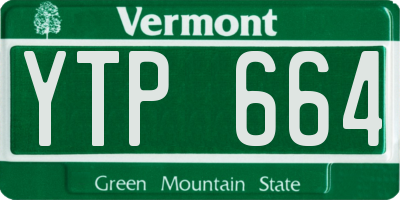 VT license plate YTP664