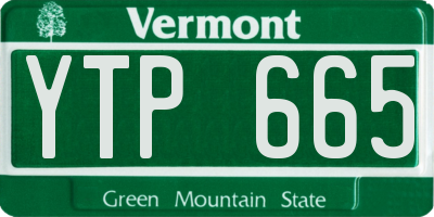 VT license plate YTP665