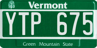 VT license plate YTP675