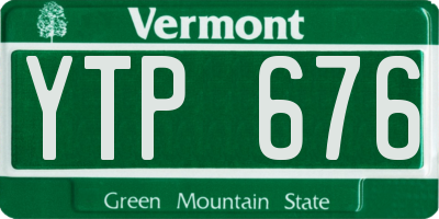 VT license plate YTP676