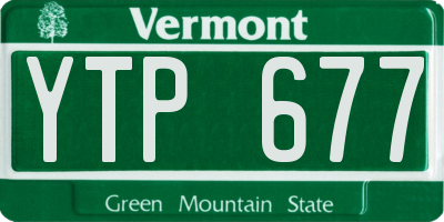 VT license plate YTP677