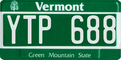 VT license plate YTP688