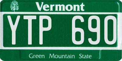 VT license plate YTP690