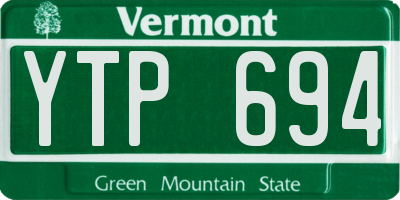 VT license plate YTP694