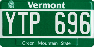 VT license plate YTP696