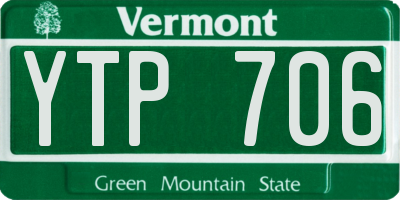 VT license plate YTP706