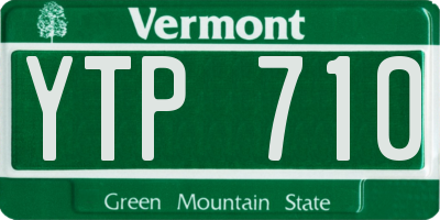 VT license plate YTP710