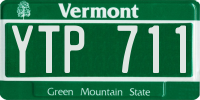 VT license plate YTP711
