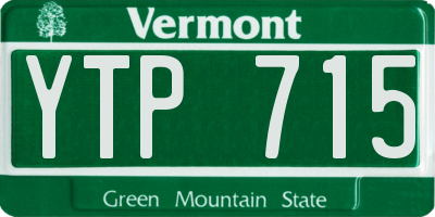 VT license plate YTP715