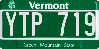 VT license plate YTP719