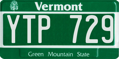 VT license plate YTP729