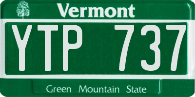 VT license plate YTP737