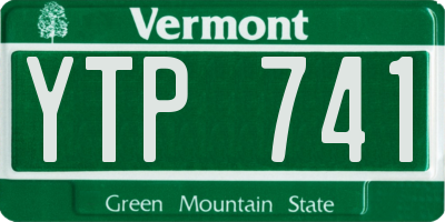 VT license plate YTP741