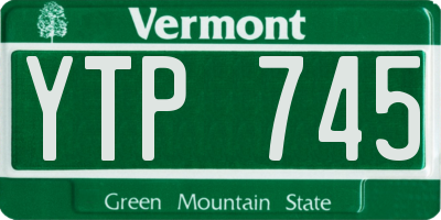 VT license plate YTP745