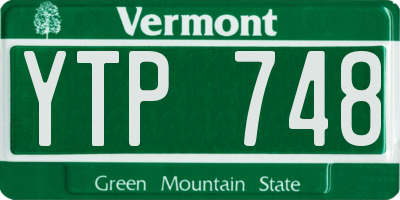 VT license plate YTP748