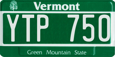 VT license plate YTP750