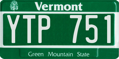 VT license plate YTP751