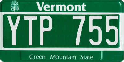 VT license plate YTP755