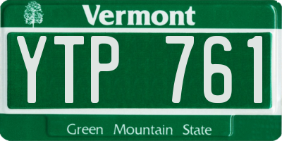VT license plate YTP761
