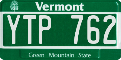 VT license plate YTP762