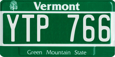 VT license plate YTP766