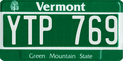 VT license plate YTP769