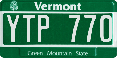VT license plate YTP770