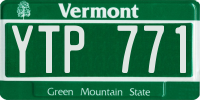 VT license plate YTP771