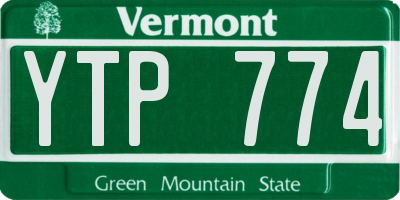 VT license plate YTP774