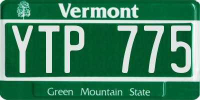 VT license plate YTP775