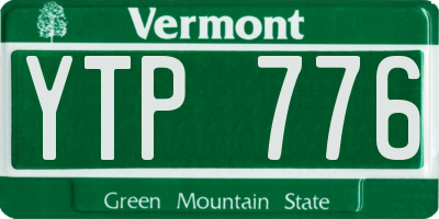 VT license plate YTP776