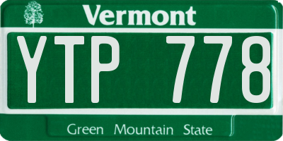 VT license plate YTP778