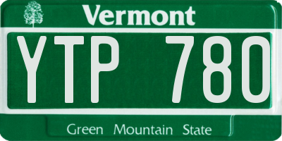 VT license plate YTP780