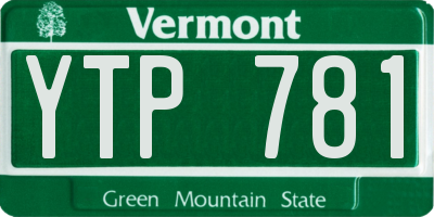 VT license plate YTP781