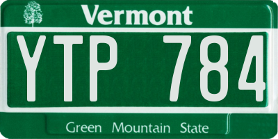 VT license plate YTP784