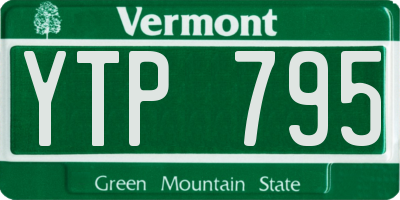 VT license plate YTP795
