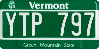 VT license plate YTP797