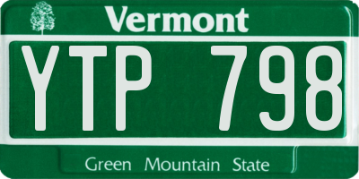 VT license plate YTP798
