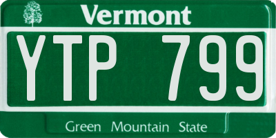 VT license plate YTP799