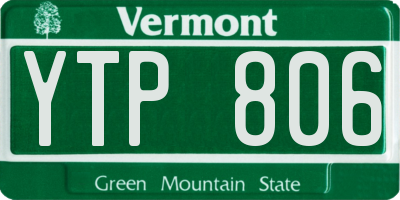 VT license plate YTP806