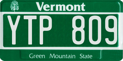 VT license plate YTP809